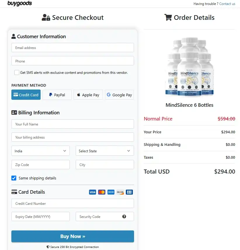 MindSilence MindSilence Order Page